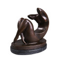 Statue en laiton abstraite femme nue sculpture sculpture en bronze Tpy-186